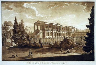 Ansicht der Cameron-Galerie in Zarskoje Selo von Johann Christoph Mayr